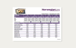 Garden building price list brochure