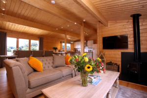 Inside holiday cabin