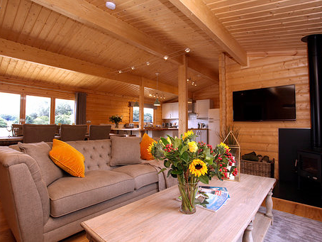 Inside holiday cabin
